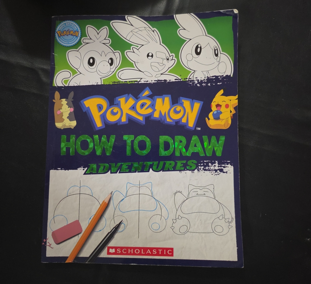 Pokemon How to Draw Adventures Book (green/blue)